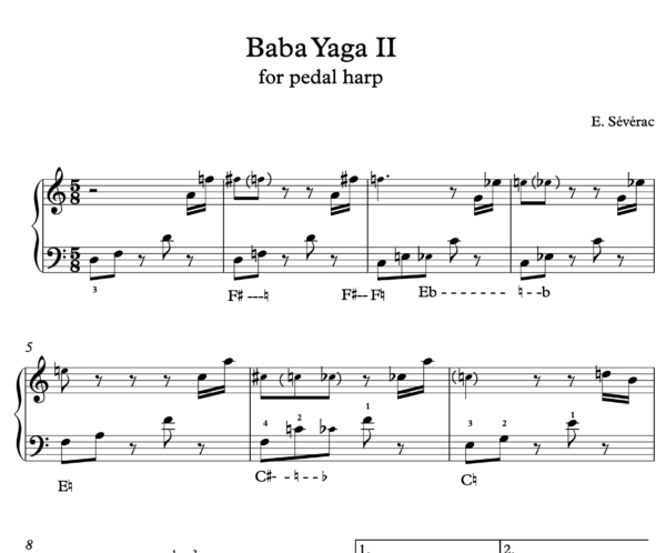 Baba Yaga II for pedal harp