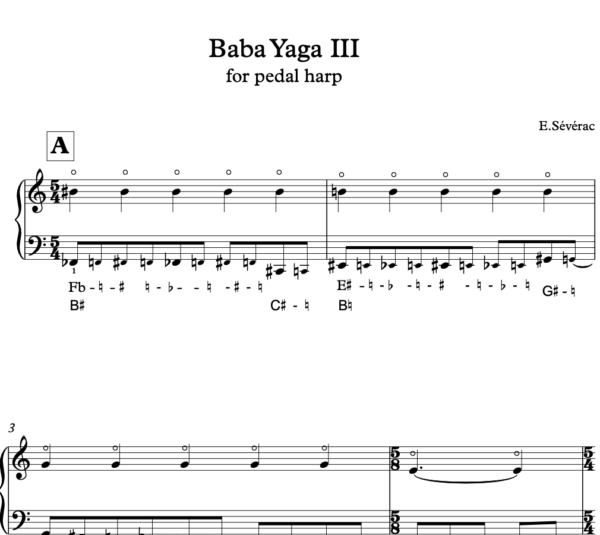 Baba Yaga III is a piece for pedal harp